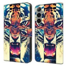 OEM - Pl&aring;nboksfodral f&ouml;r Samsung Galaxy S26 Konstl&auml;der M&ouml;nster - Tiger