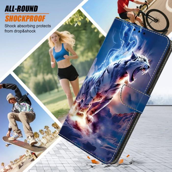 OEM - Plånboksfodral för Samsung Galaxy S26 Konstläder Mönster - Thunder Tiger