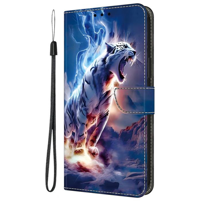 OEM - Plånboksfodral för Samsung Galaxy S26 Konstläder Mönster - Thunder Tiger