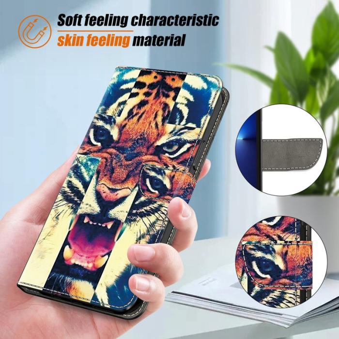 OEM - Plånboksfodral för Samsung Galaxy S26 Konstläder Mönster - Tiger