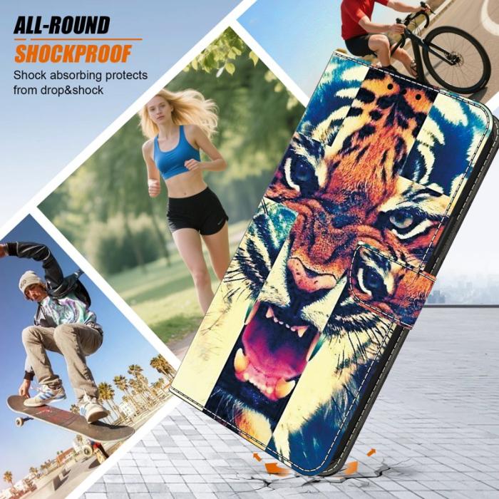 OEM - Plånboksfodral för Samsung Galaxy S26 Konstläder Mönster - Tiger