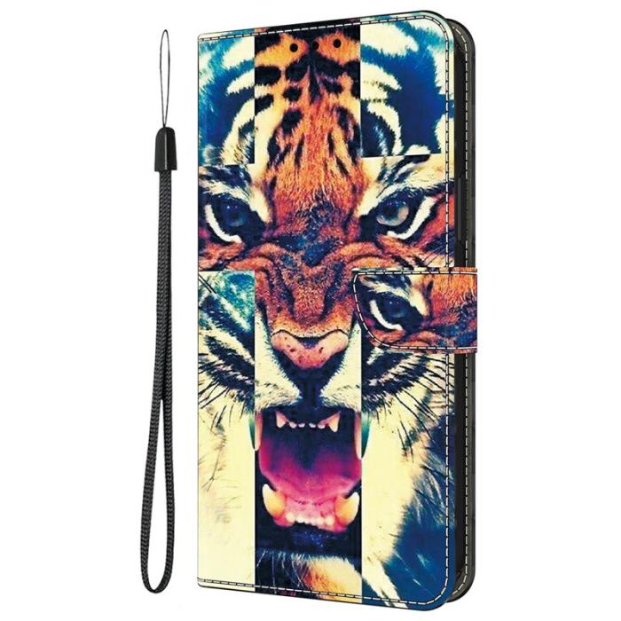 OEM - Plånboksfodral för Samsung Galaxy S26 Konstläder Mönster - Tiger