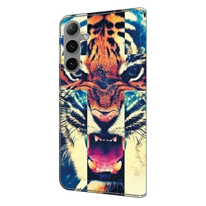 OEM - Plånboksfodral för Samsung Galaxy S26 Konstläder Mönster - Tiger