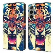 OEM - Pl&aring;nboksfodral f&ouml;r Samsung Galaxy S26 Konstl&auml;der M&ouml;nster - Tiger