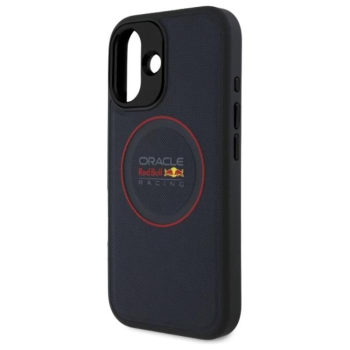 Red Bull - Red Bull iPhone 16 Plus Mobilskal MagSafe Läder Red Ring - Navy