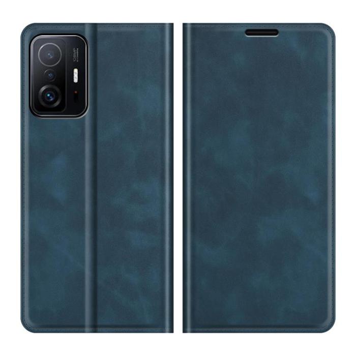 A-One Brand - Skin Touch Läder Fodral Xiaomi 11T / 11T Pro - Blå
