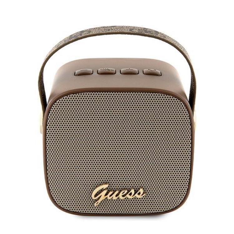 Guess Bluetooth Högtalare Mini Läder Script Logo - Brun