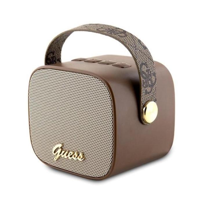 Guess - Guess Bluetooth Högtalare Mini Läder Script Logo - Brun