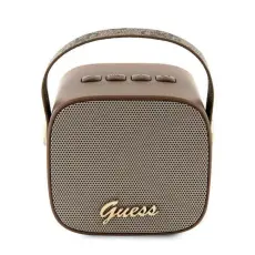 Guess - Guess Bluetooth H&ouml;gtalare Mini L&auml;der Script Logo - Brun