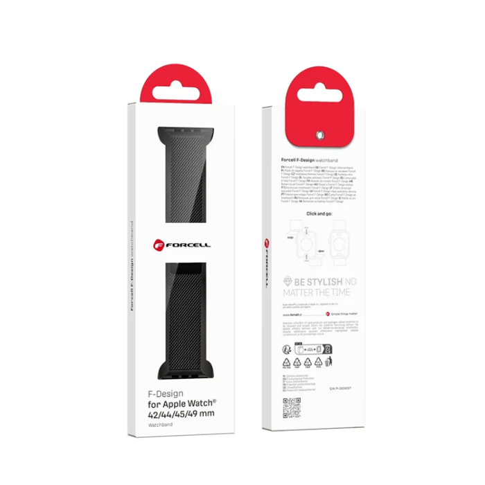 Forcell - Forcell Apple Watch (38/40/41) Armband Magnetic Stainless Steel