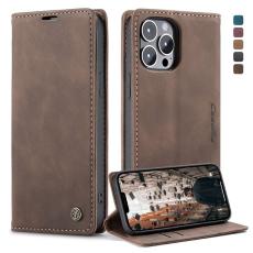 Caseme - CASEME 013 Series Pl&aring;nboksfodral i Konstl&auml;der f&ouml;r iPhone 13 Pro - Brun