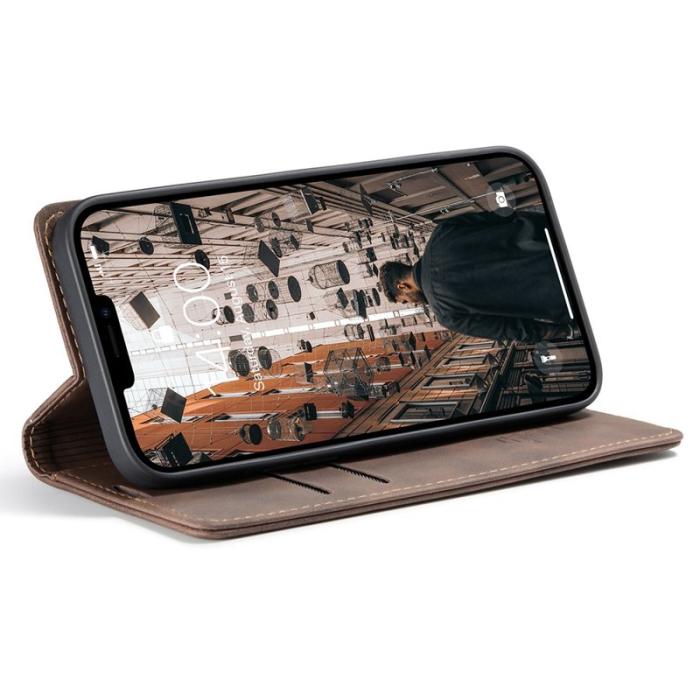Caseme - CASEME 013 Series Plånboksfodral i Konstläder för iPhone 13 Pro - Brun