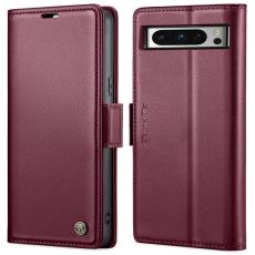 Caseme - CASEME Pl&aring;nboksfodral Konstl&auml;der till Google Pixel 8 Pro - R&ouml;d