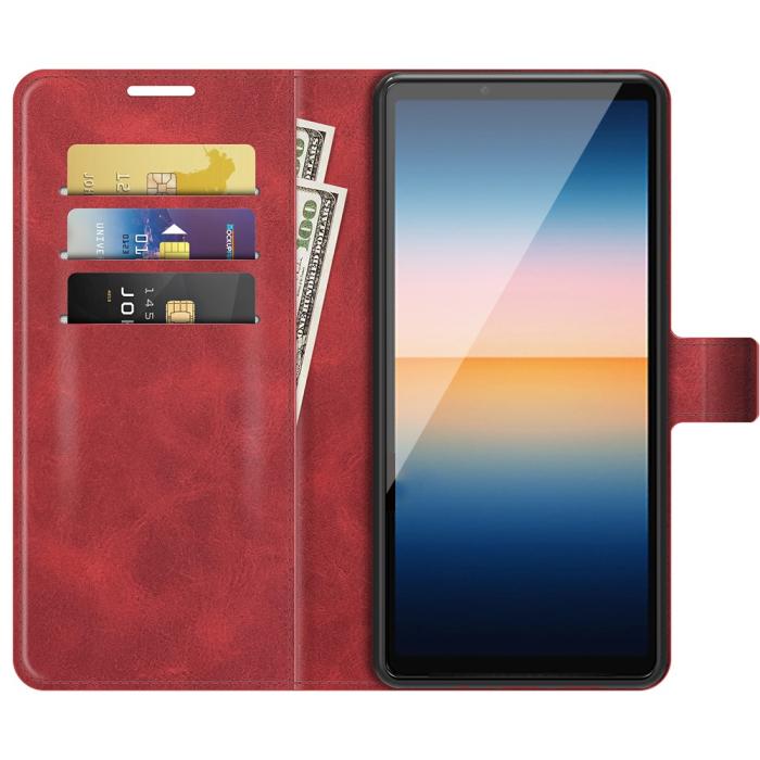 OEM - Flip Folio Plånboksfodral Sony Xperia 10 III - Röd