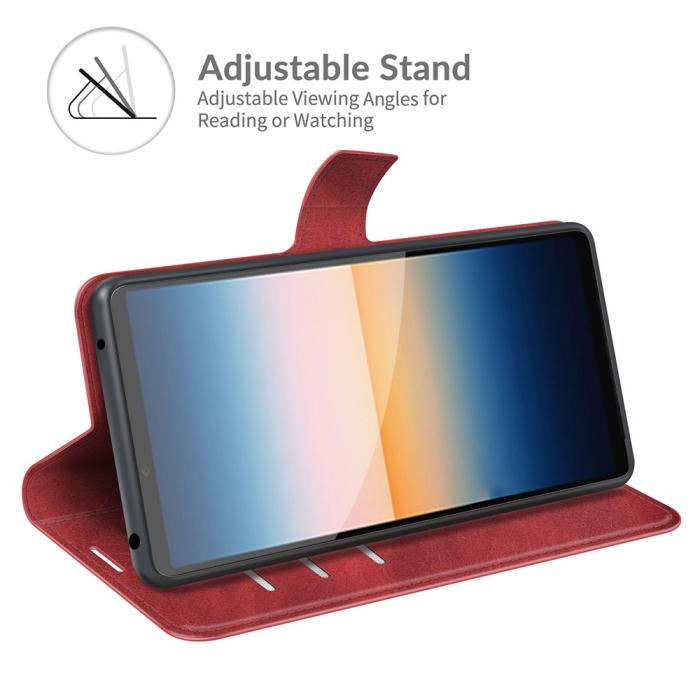 OEM - Flip Folio Plånboksfodral Sony Xperia 10 III - Röd