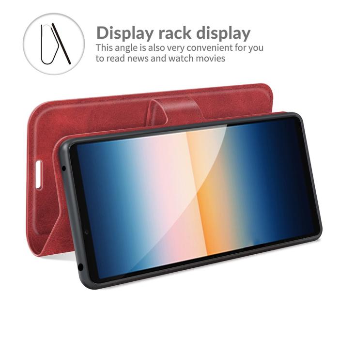 OEM - Flip Folio Plånboksfodral Sony Xperia 10 III - Röd