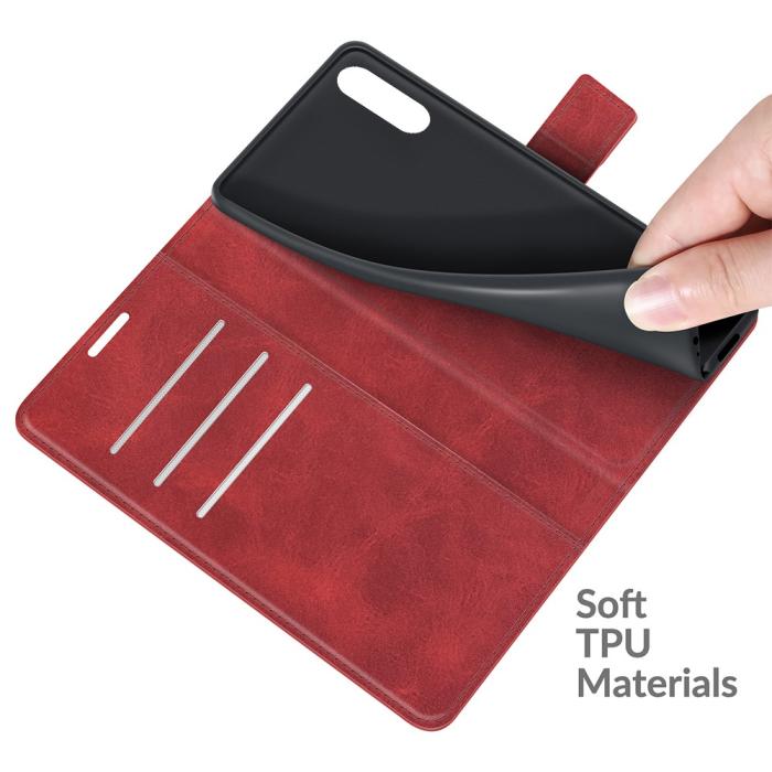 OEM - Flip Folio Plånboksfodral Sony Xperia 10 III - Röd