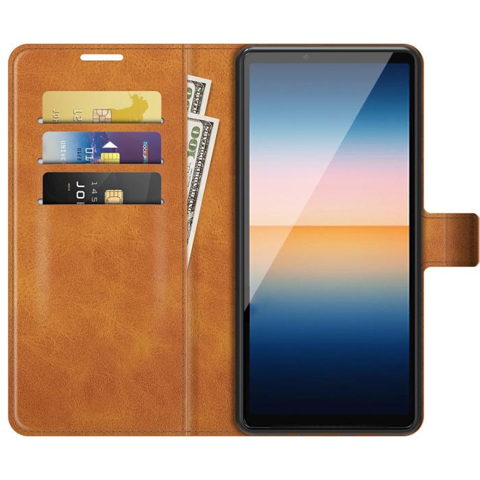 OEM - Flip Folio Plånboksfodral Sony Xperia 10 III - Brun