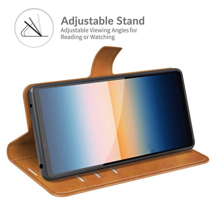OEM - Flip Folio Plånboksfodral Sony Xperia 10 III - Brun
