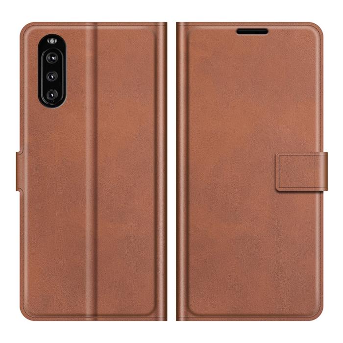 UTGATT1 - Flip Folio Plånboksfodral Sony Xperia 10 III - Ljus Brun