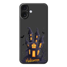 A-One Brand - iPhone 17 Mobilskal med Halloween Castle Pattern TPU - Svart
