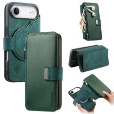 CASENEO - CASENEO MW-02 iPhone Air Pl&aring;nboksfodral Konstl&auml;der - Gr&ouml;n