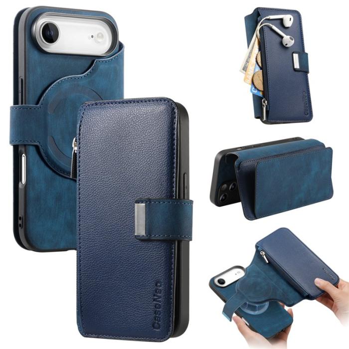 CASENEO - CASENEO MW-02 iPhone Air Plånboksfodral Konstläder - Blå