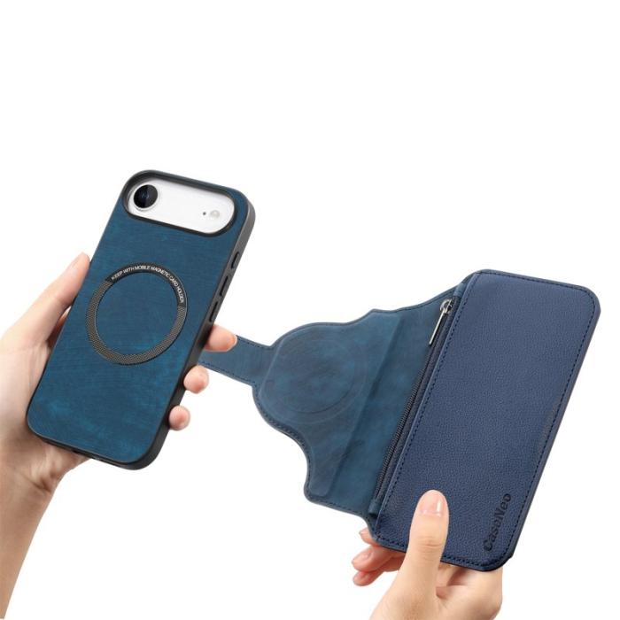 CASENEO - CASENEO MW-02 iPhone Air Plånboksfodral Konstläder - Blå