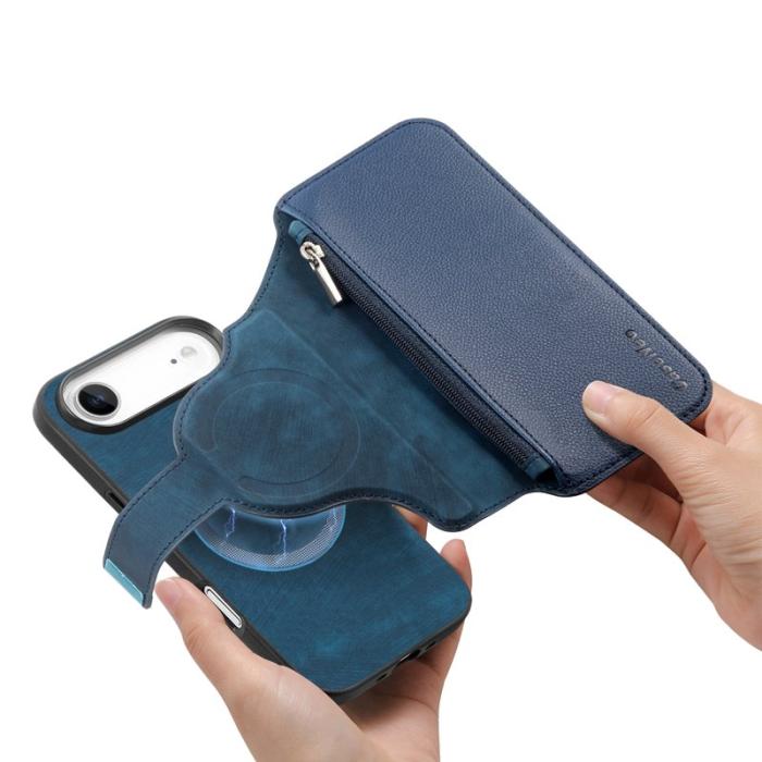 CASENEO - CASENEO MW-02 iPhone Air Plånboksfodral Konstläder - Blå