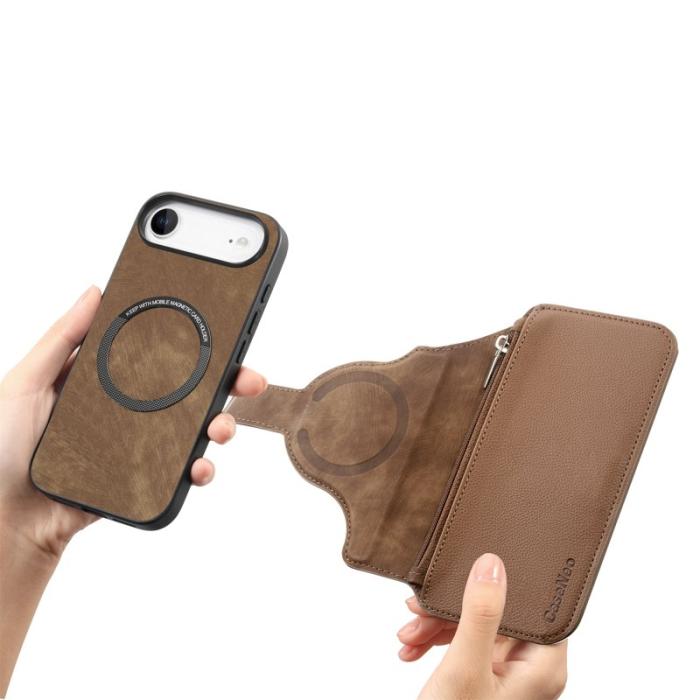 CASENEO - CASENEO MW-02 iPhone Air Plånboksfodral Konstläder - Brun