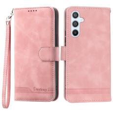 DIERFENG - DIERFENG DF-03 Pl&aring;nboksfodral f&ouml;r Samsung Galaxy A54 5G - Konstl&auml;der - Rosa