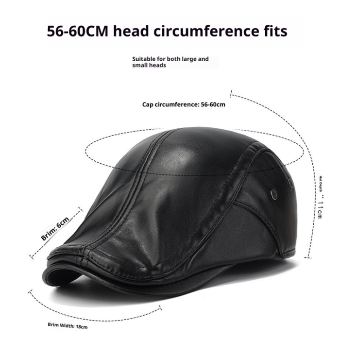 A-One Brand - Keps med öronflikar PU-läder 2025d139