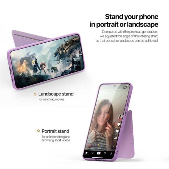 Dux Ducis - DUX DUCIS Rafi II Mobilskal till Samsung Galaxy S25 Edge med kortplats Lila Rosa