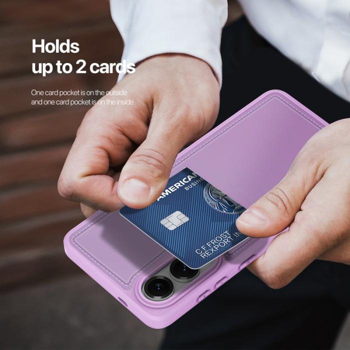 Dux Ducis - DUX DUCIS Rafi II Mobilskal till Samsung Galaxy S25 Edge med kortplats Lila Rosa