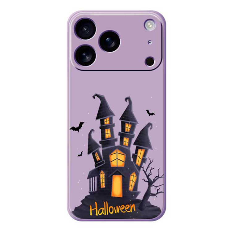 Mobilskal till iPhone 17 Pro med Halloween Castle Pattern TPU - Lila | 2353 | AlltMobil