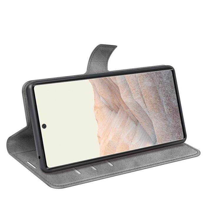 A-One Brand - Flip Folio Plånboksfodral till Google Pixel 6 Pro - Grå