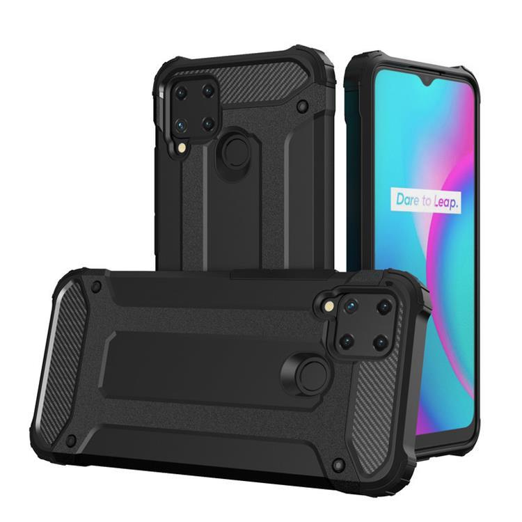 Realme 10 5G/9i 5G Mobilskal Hybrid Armor - Svart | 2353 | AlltMobil