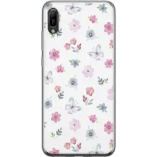 Gustaf - Mobilskal till Huawei Y6 Pro (2019) med Blommor och fj&auml;rillar