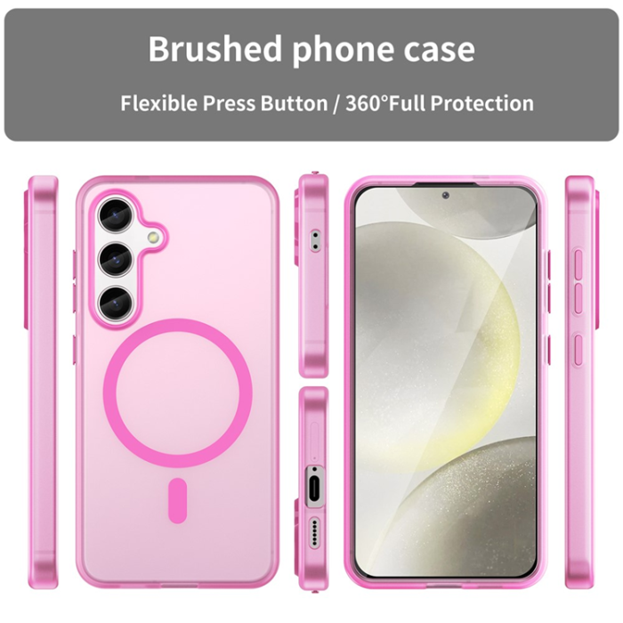 A-One Brand - Galaxy S25 Plus/S24 Plus Mobilskal MagSafe Frost - Rosa