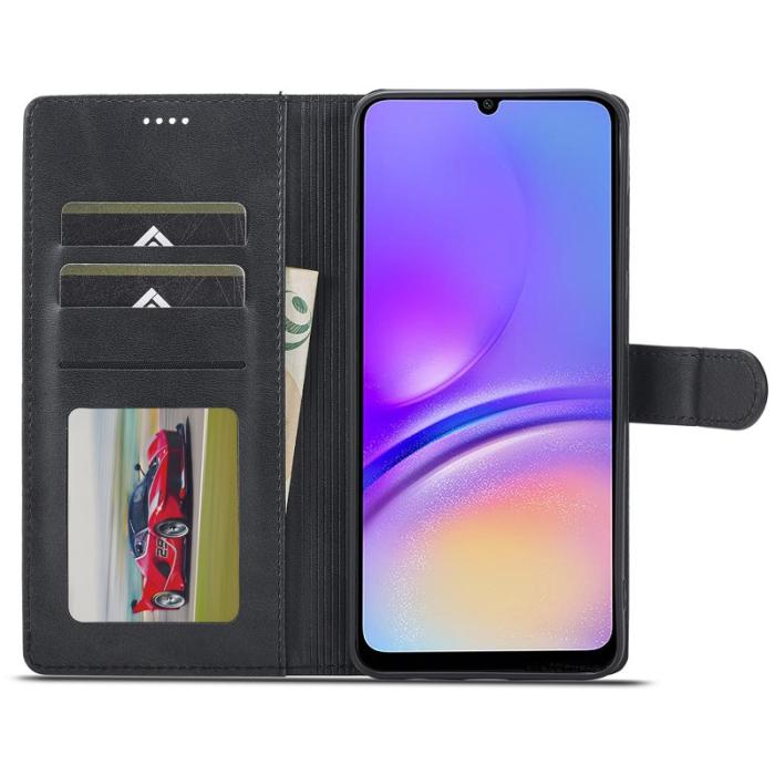 LC.imeeke - LC.IMEEKE Samsung Galaxy A06 Plånboksfodral Konstläder - Svart