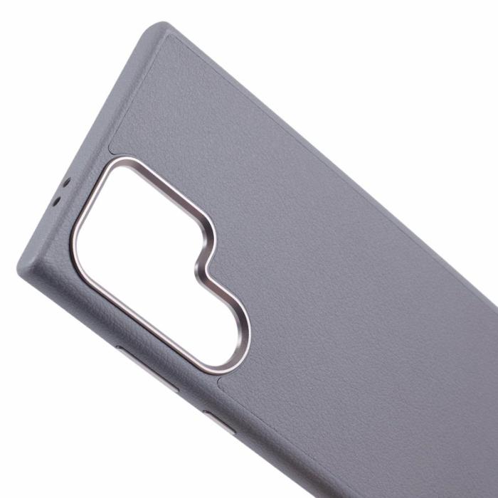 X-Level - X-LEVEL Mobilskal till Samsung Galaxy S24 Ultra PU Läder Stöttålig Grå
