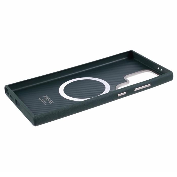 X-Level - X-LEVEL Mobilskal till Samsung Galaxy S24 Ultra PU Läder Stöttålig Grön