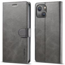 LC.imeeke - LC.IMEEKE Pl&aring;nboksfodral f&ouml;r iPhone 15 Plus - Konstl&auml;der - Gr&aring;