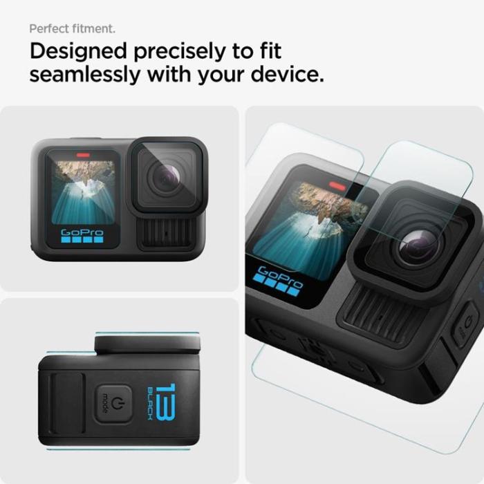 Spigen - [2-Pack] Spigen GoPro Hero 13 Härdat glas Skärmskydd TR. Slim