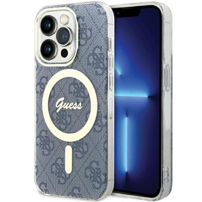 Guess - Guess iPhone 15/14/13 Mobilskal Magsafe IML - Blå