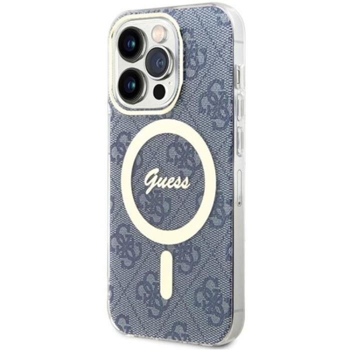 Guess - Guess iPhone 15/14/13 Mobilskal Magsafe IML - Blå
