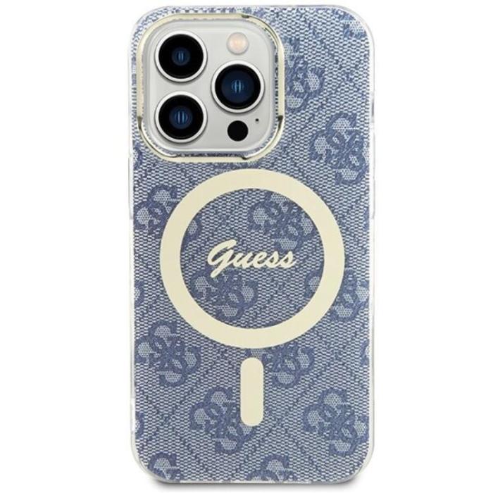 Guess - Guess iPhone 15/14/13 Mobilskal Magsafe IML - Blå