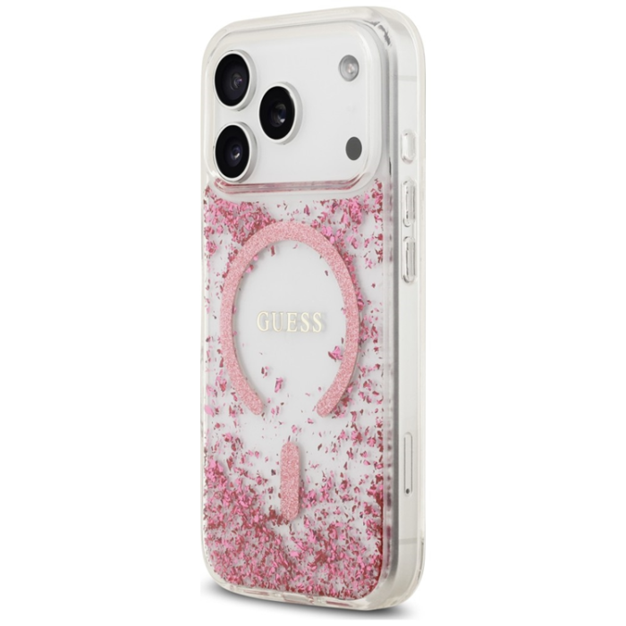 Guess - Guess Mobilskal För iPhone 18 Pro Max/17 Pro Max Magsafe Resin Bottom Glitter