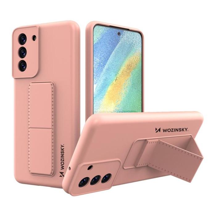 UTGATT - Wozinsky Galaxy S21 FE Skal Kickstand Silicone - Rosa
