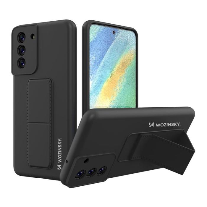 UTGATT1 - Wozinsky Galaxy S21 FE Skal Kickstand Silicone - Svart